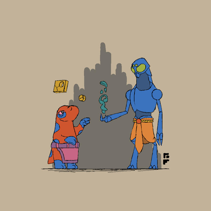 bug consults lizard
